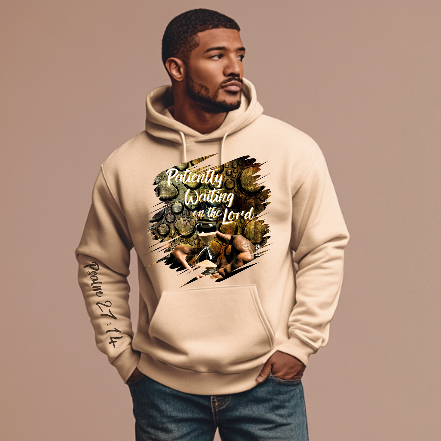 Patiently Waiting - Hoodies with Sleeve Scripture