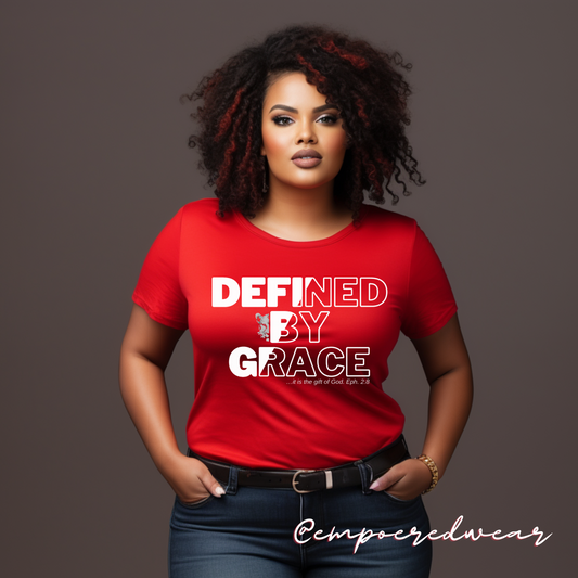 Defined by Grace - Ephesians 2:8 Inspiration T-Shirt