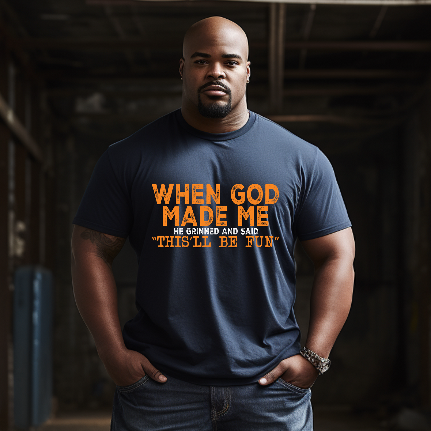 When God Made Me T-Shirt | Funny Faith-Based Christian Tee