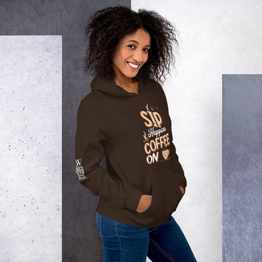 Sip Happens, Coffee on - Unisex Hoodie