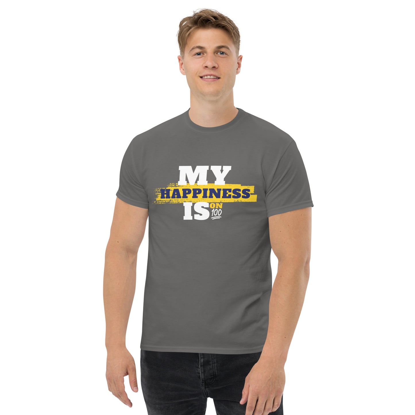 My Happiness is on 100: Men's Classic Tee
