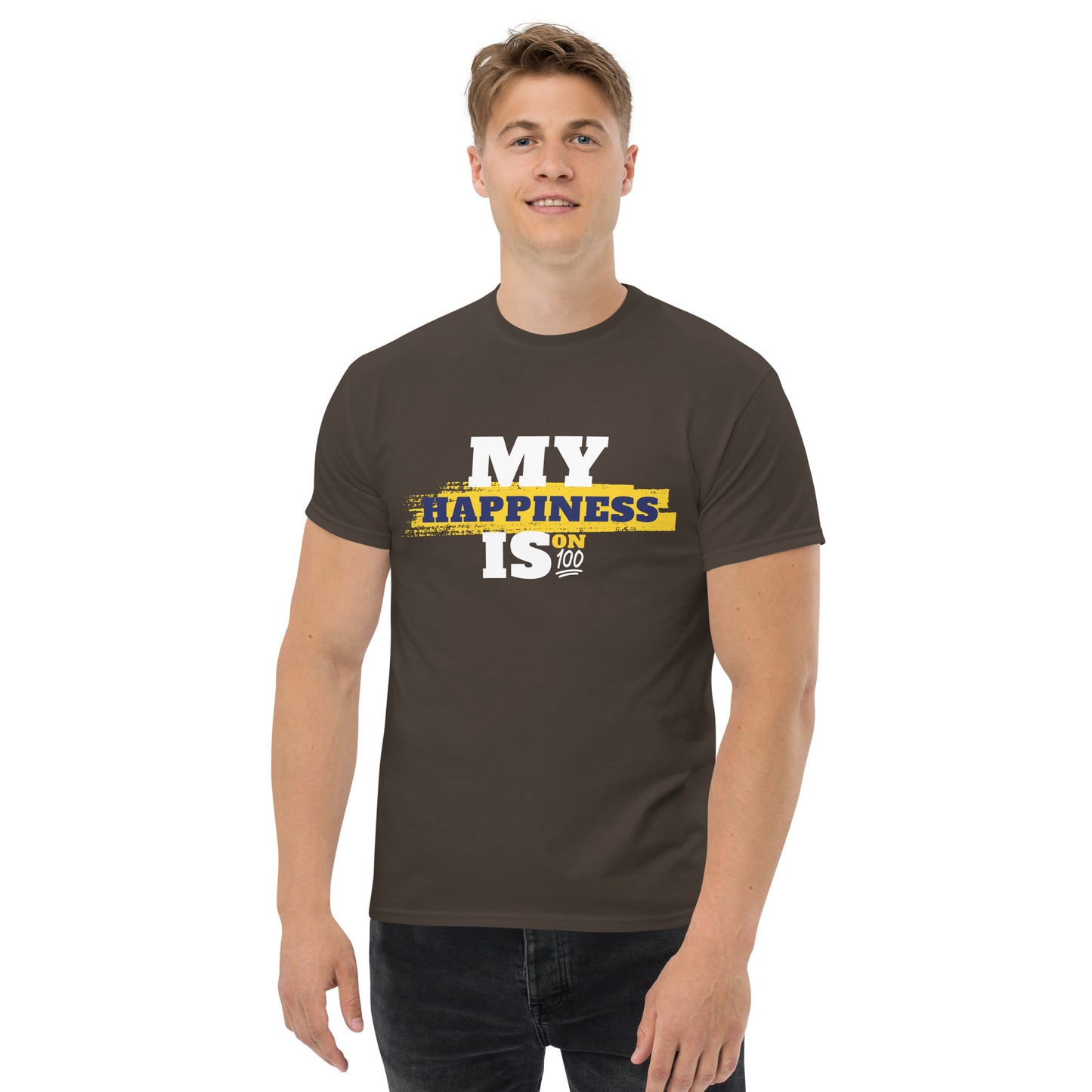 My Happiness is on 100: Men's Classic Tee