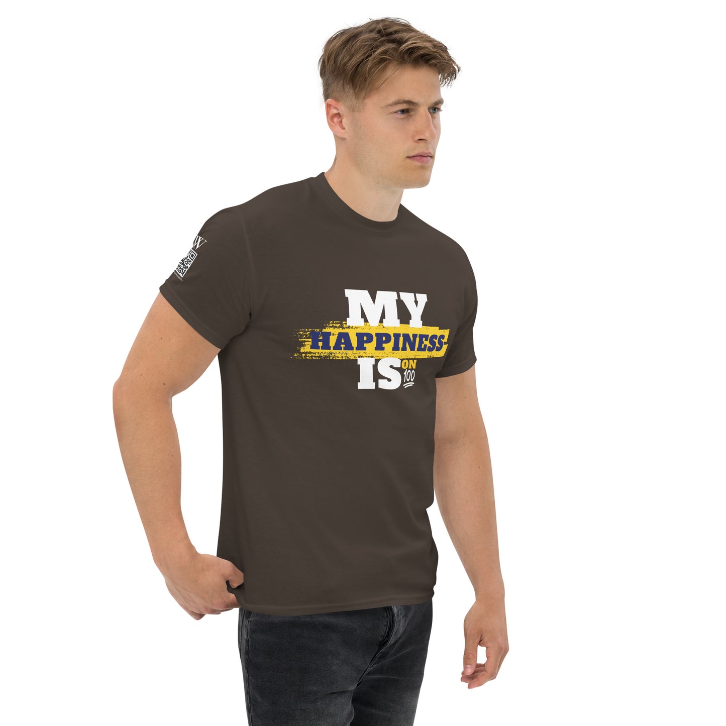 My Happiness is on 100: Men's Classic Tee