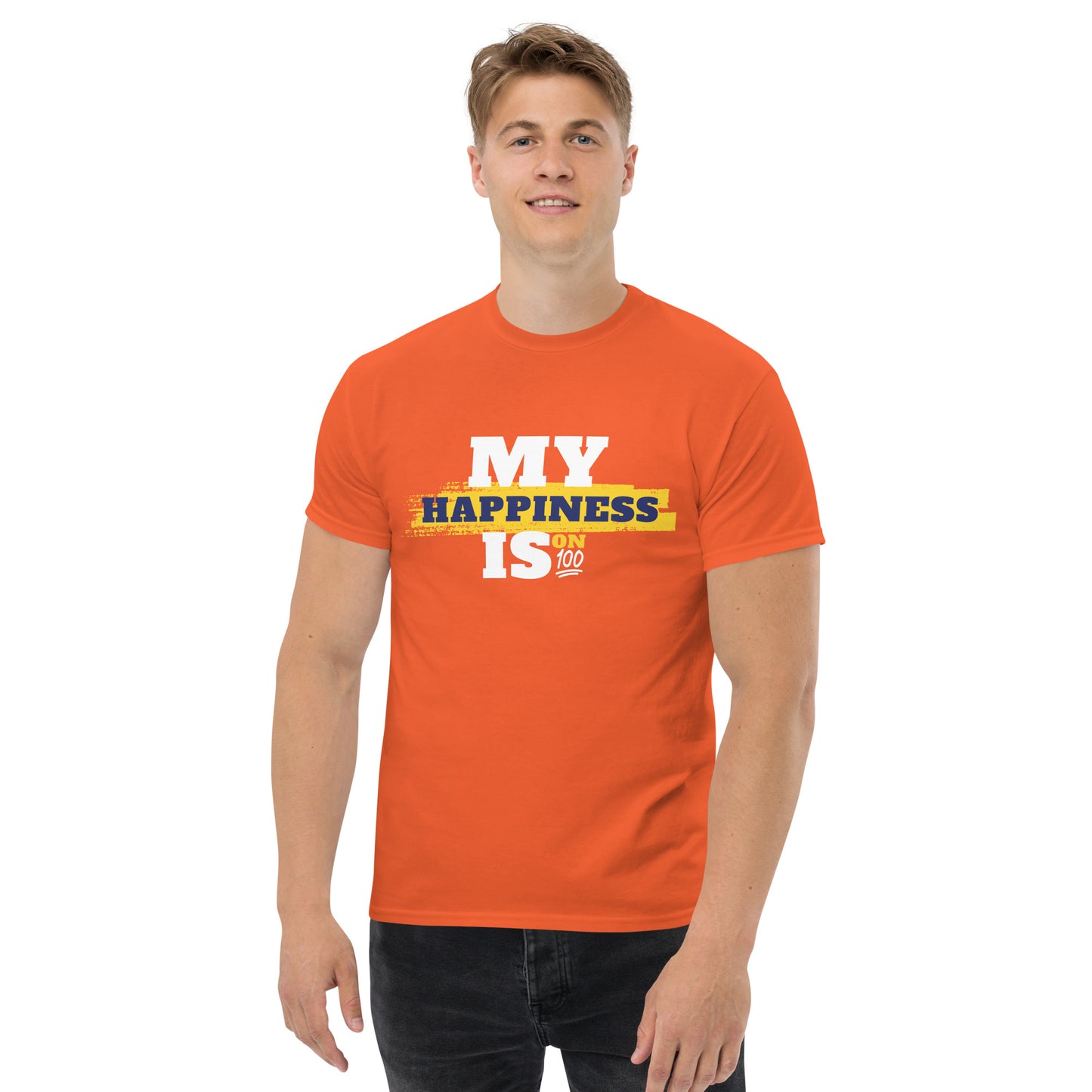 My Happiness is on 100: Men's Classic Tee