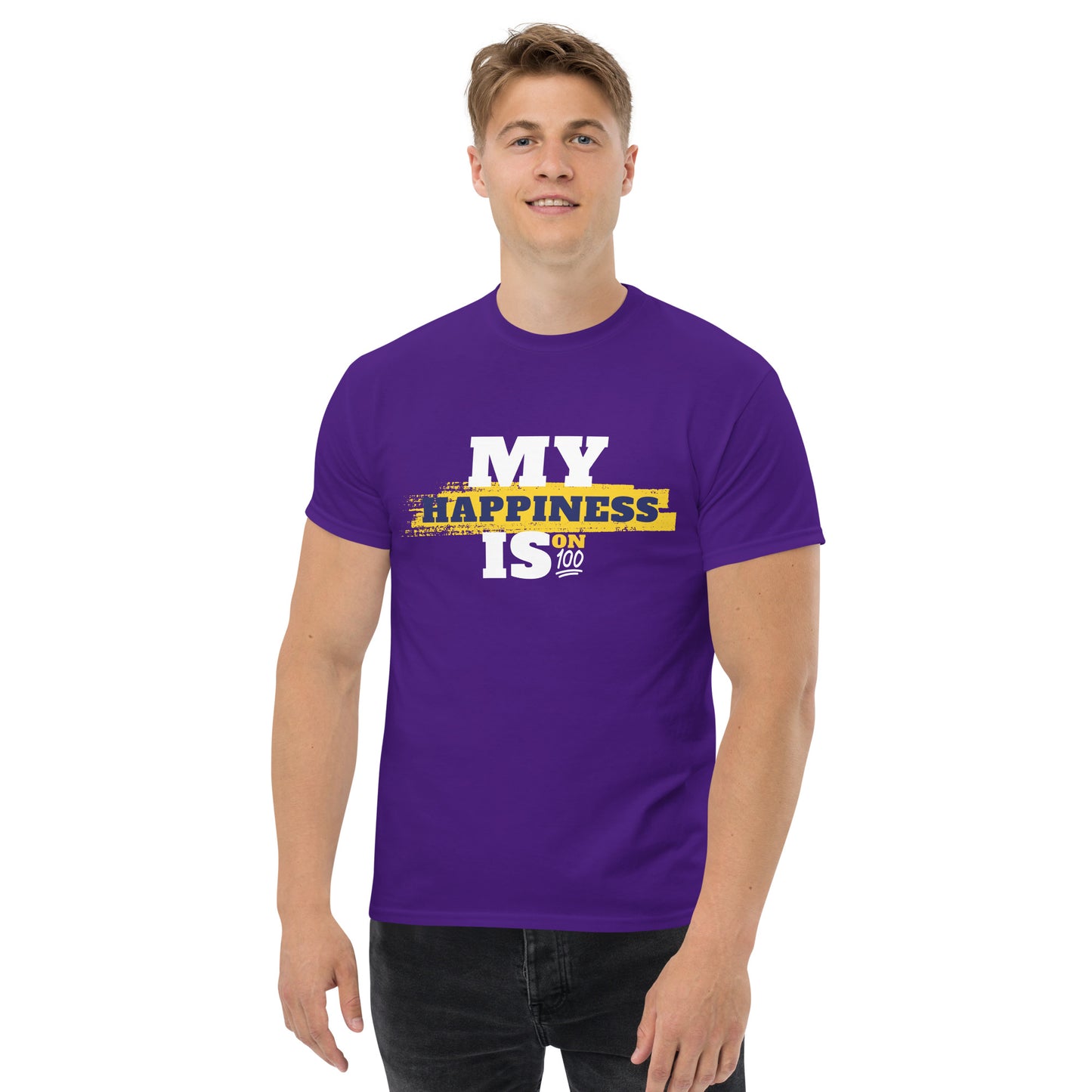 My Happiness is on 100: Men's Classic Tee