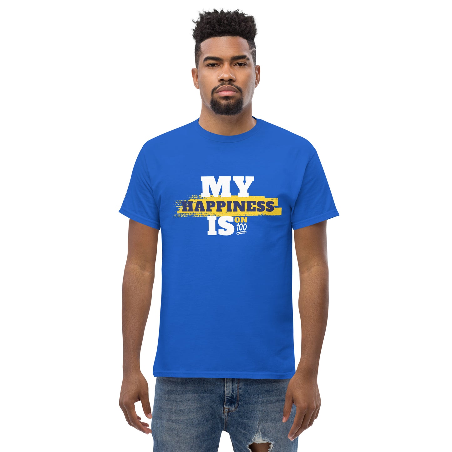 My Happiness is on 100: Men's Classic Tee