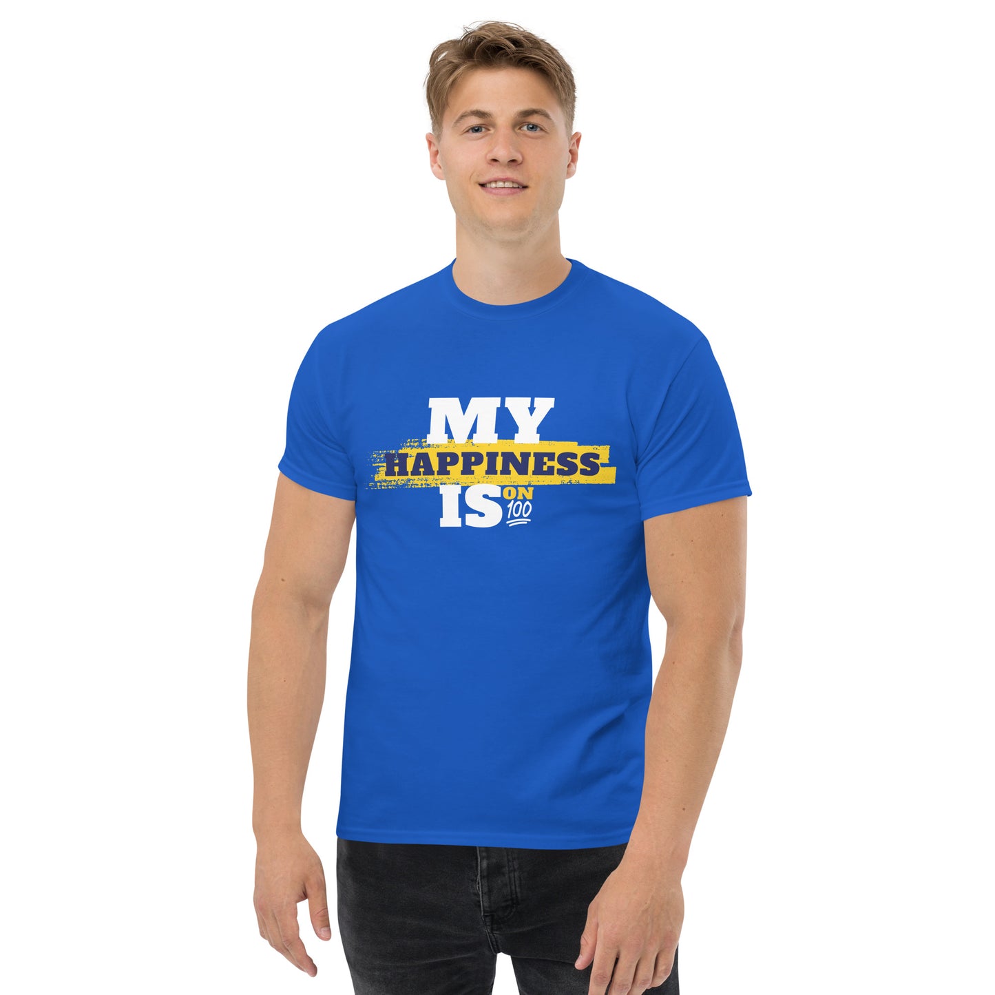 My Happiness is on 100: Men's Classic Tee