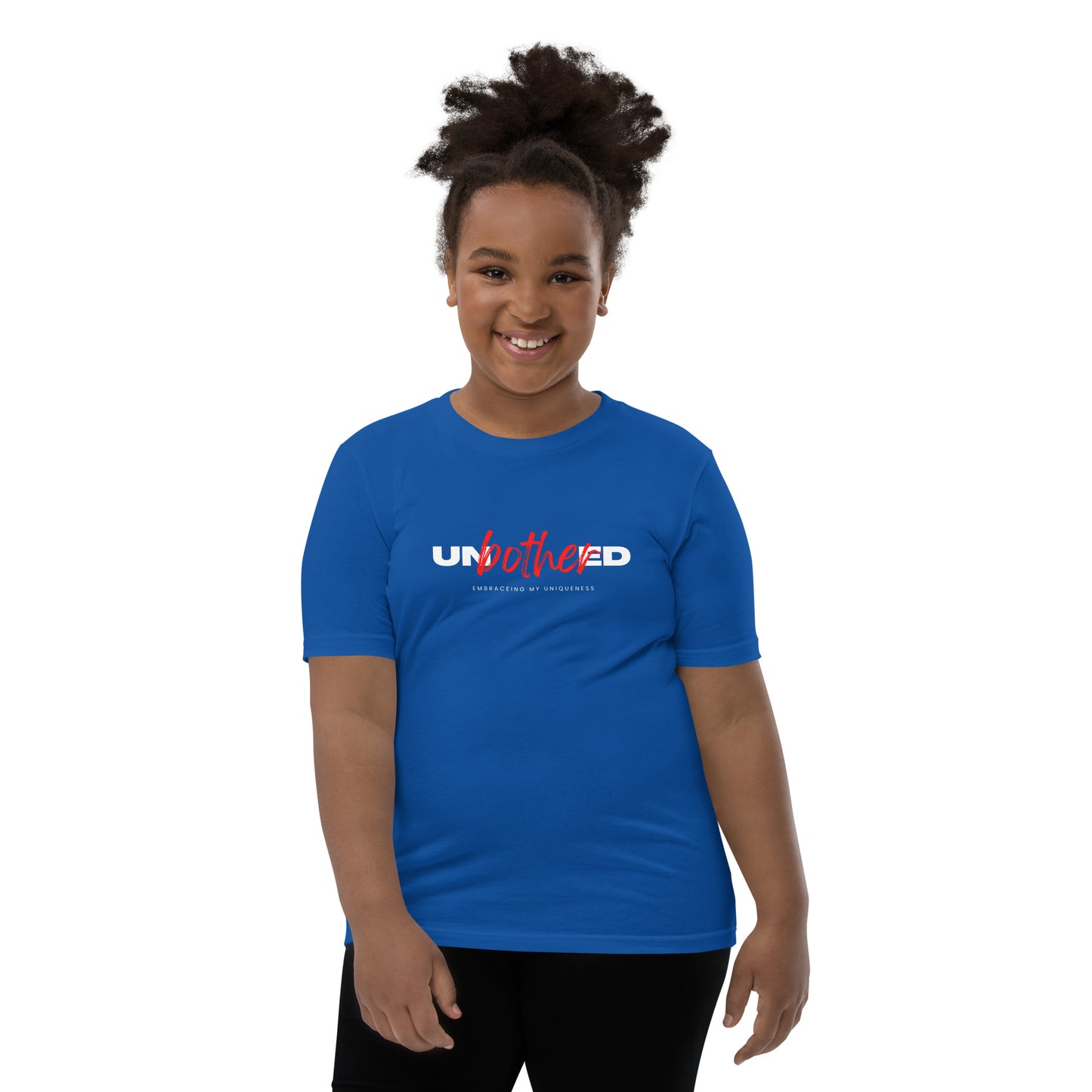 Unbothered Embracing My Uniqueness: Youth Short Sleeve T-Shirt