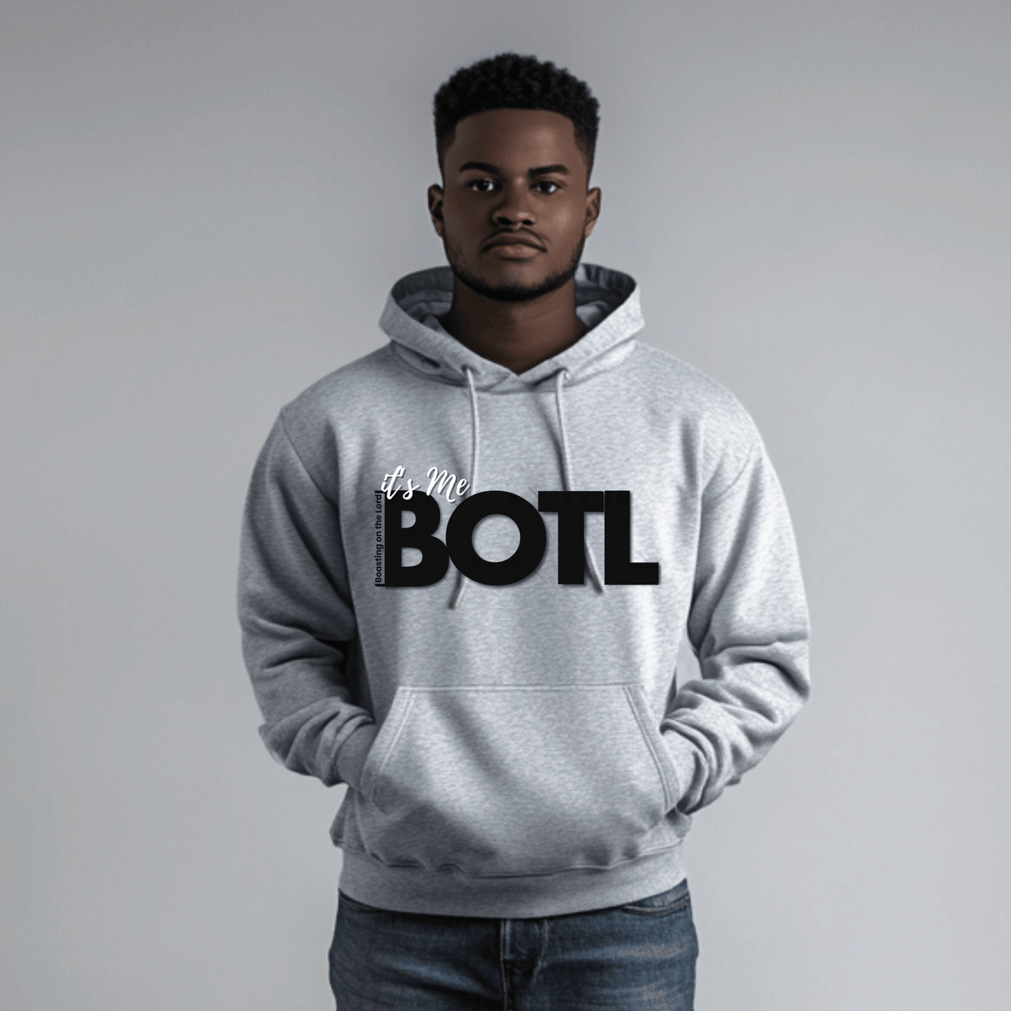 It's Me BOTL - Hoodies with Sleeve Scripture  - Dark Colors