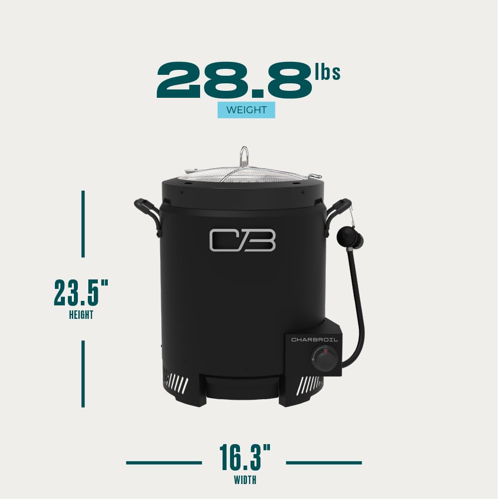 Charbroil® The Big Easy® TRU-Infrared™ Cooking Technology Propane Gas Stainless Steel Oil-Less Turkey Fryer, Black - 17102065