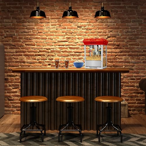 Countertop Popcorn Machine- Antique Style Movie Night Popper- 8oz Kettle, Old Maids Drawer, Warming Tray & Scoop by Superior Popcorn Company (Black)