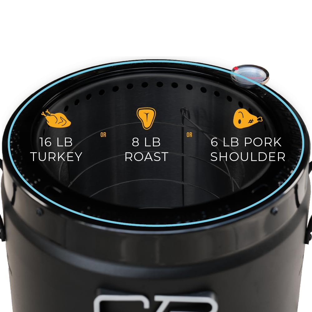 Charbroil® The Big Easy® TRU-Infrared™ Cooking Technology Propane Gas Stainless Steel Oil-Less Turkey Fryer, Black - 17102065