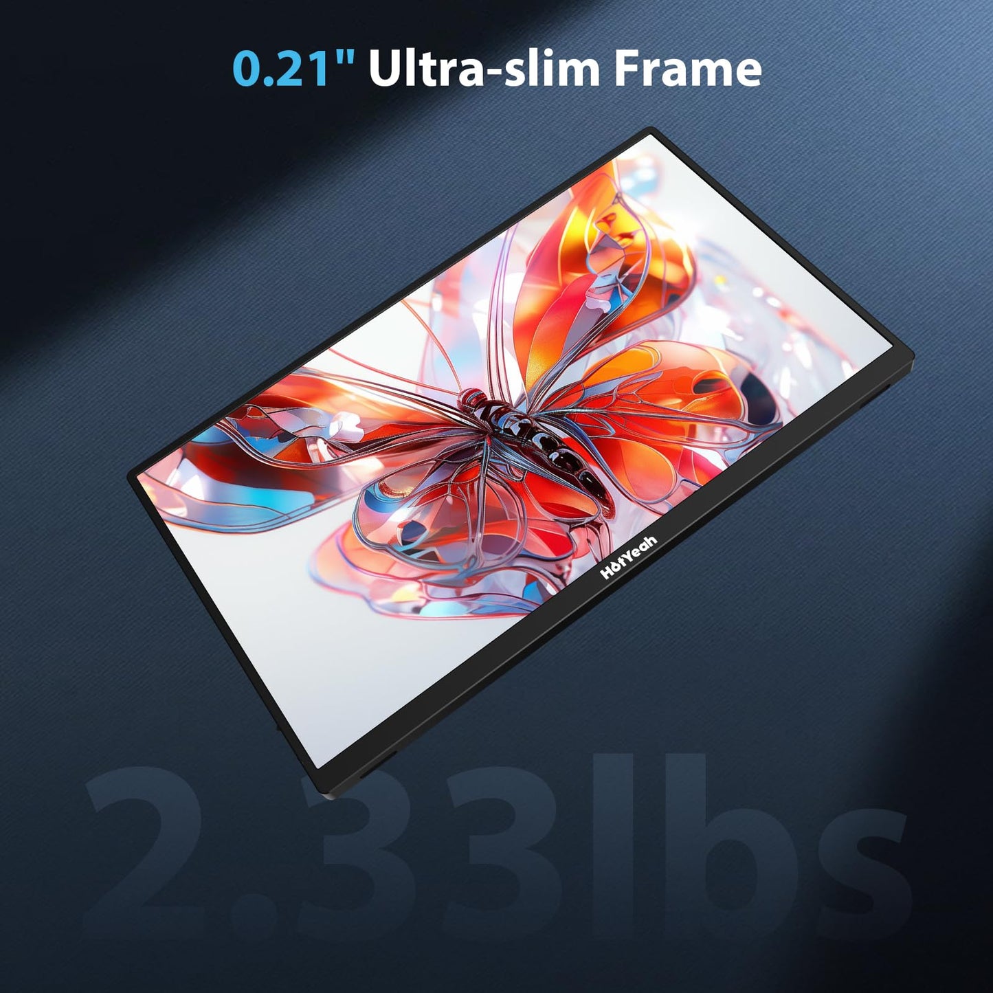 HotYeah Portable Monitor, 16.1in 1080P FHD Laptop Monitor USB-C HDMI External Computer Display HDR IPS w/Smart Cover & Speaker, 2nd Screen for PC Mac Phone Switch PS5