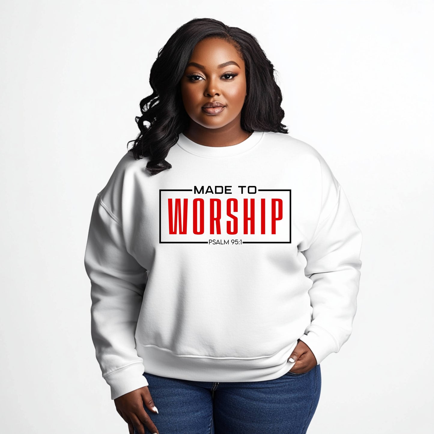 Made to Worship Hoodie & Sweatshirt | Psalm 95:1 Christian Apparel
