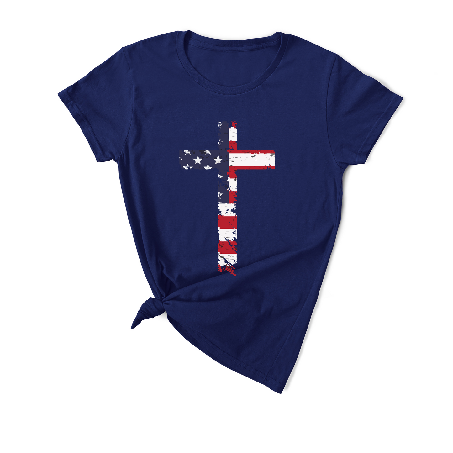 Rustic American Flag Cross T-shirt | Empowered Wear