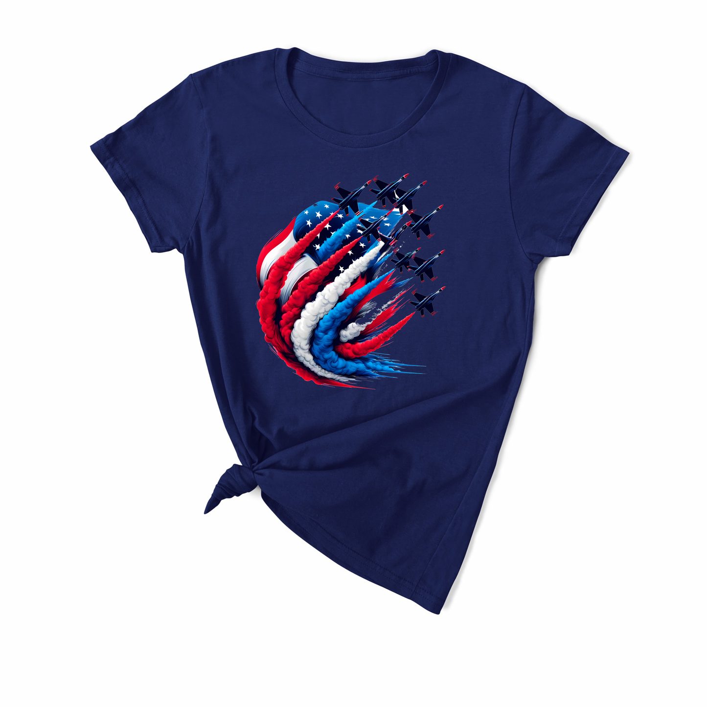 Flag with Jets and Jet Streams T-shirt | Empowered Wear