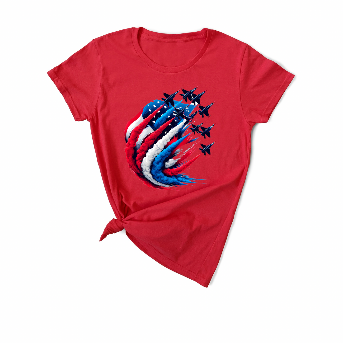 Flag with Jets and Jet Streams T-shirt | Empowered Wear