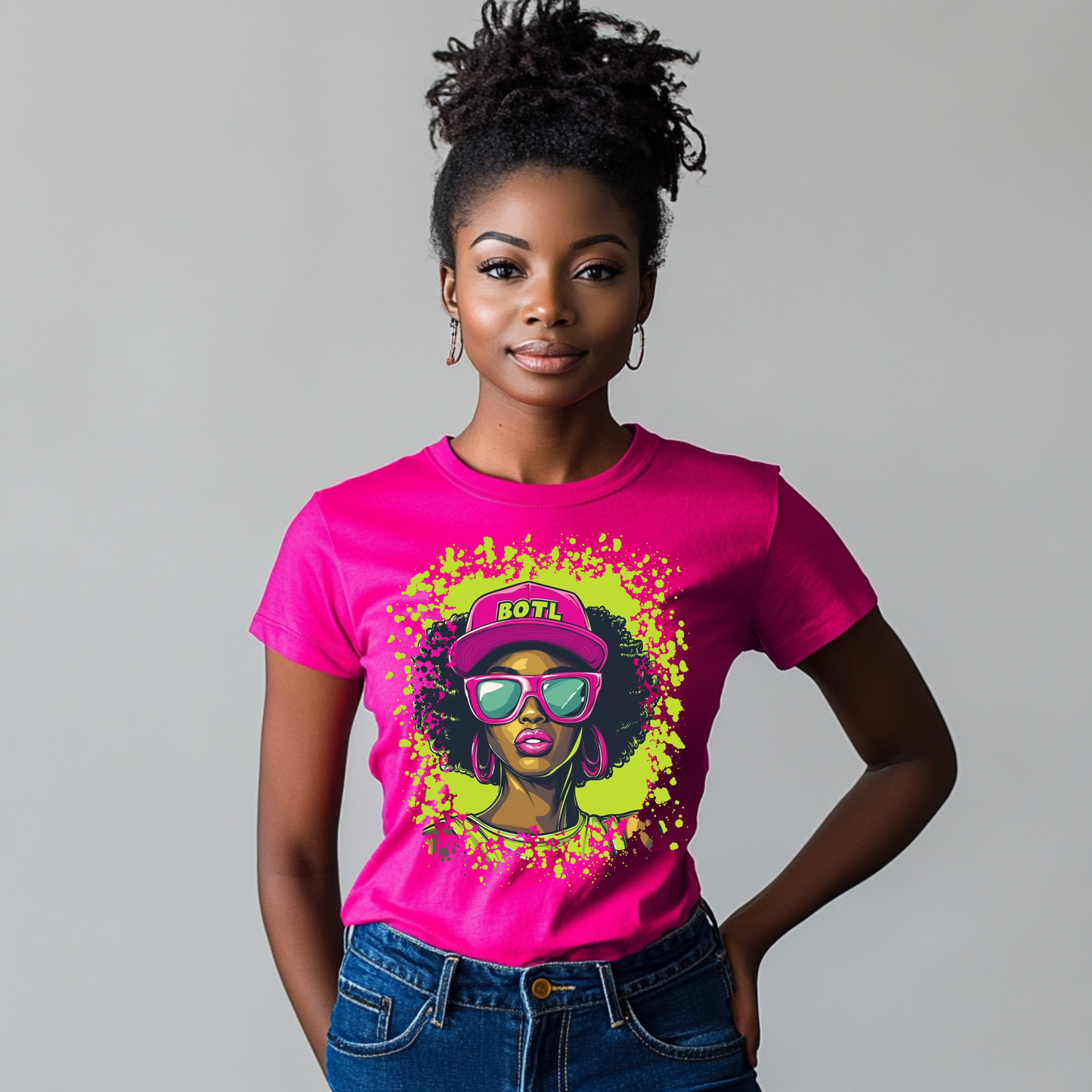 It's Me BOTL | Urban Lady with Pink Hat – Vibrant Faith Apparel